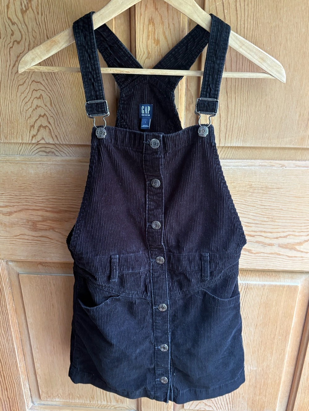 GAP Corduroy Overall Jumper | Black | Size Large